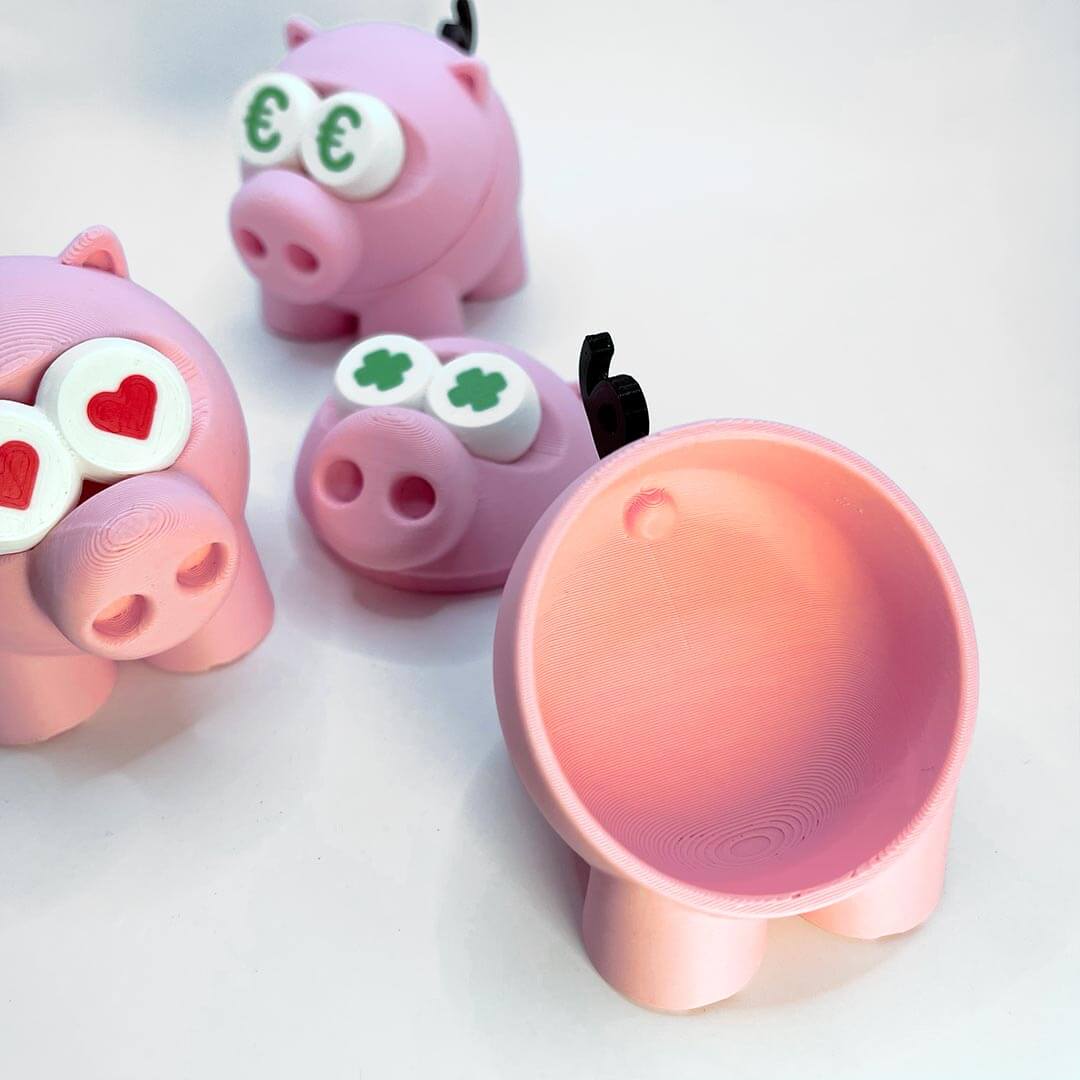 Glücksschweinchen Herz/Euro/Kleeblatt - Gluexau